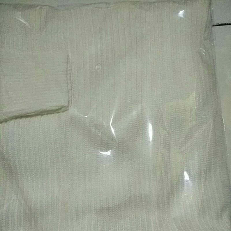 Rok span rajut,Rok wanita premium,Rok tebal knit-putih broken white