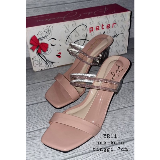 goship|peter jackson RK01/YR11 heels kaca cantik 7cm-Salem