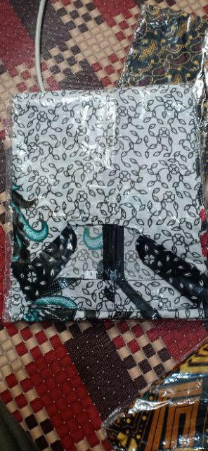 Tunic Batik Motif Ilalang Putih M L Xl Xxl Xxxl