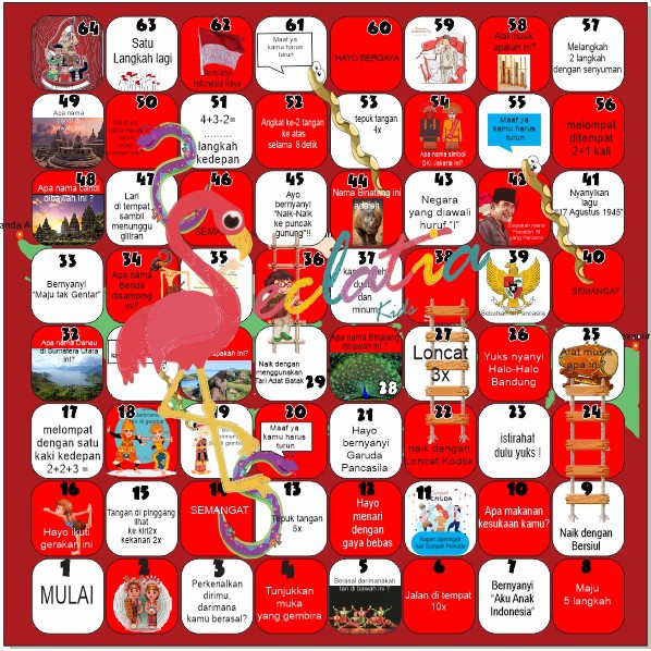 Ular Tangga Jumbo 2x2 Nusantara Indonesia