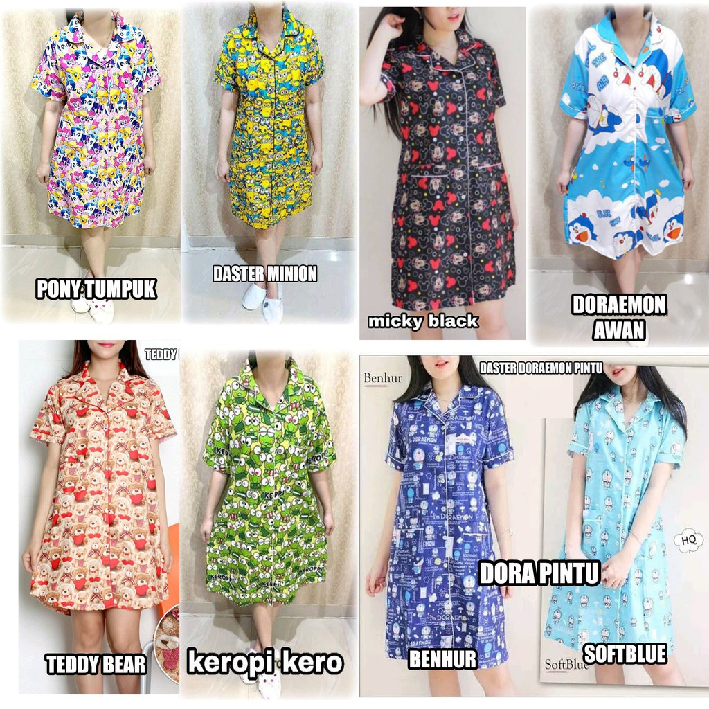 Daster Baju  Tidur  Katun Eropa  Fit to L Shopee Indonesia