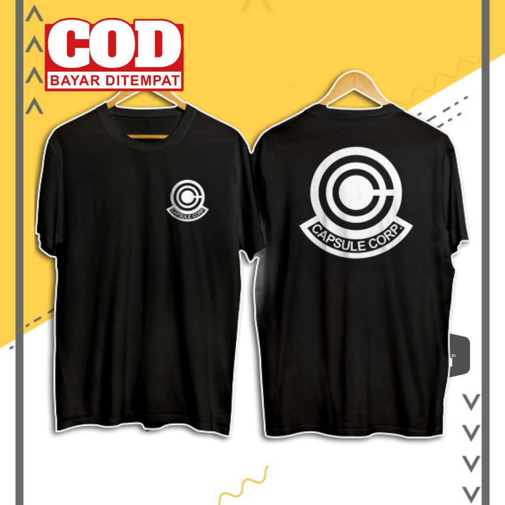 BAJU KAOS ANIME CAPSULE CORP BB BAJU DISTRO ANIME DRAGON BALL BAJU SABLON ANIME MURAH
