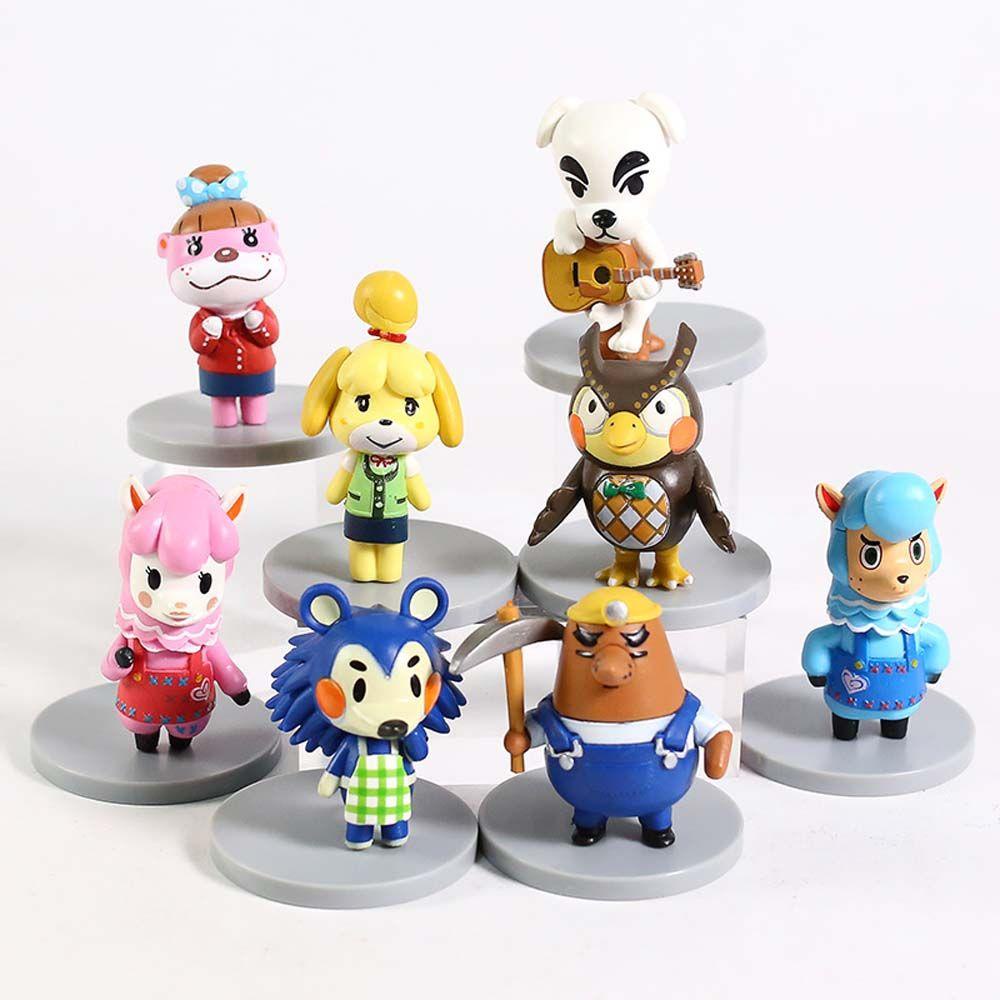 [Elegan] Patung Action Figure Animal Crossing 8pcs/set Miniatur Isabelle K.K Action Figurine Dekorasi Koleksi Model