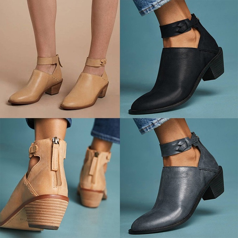 toe out ankle boots