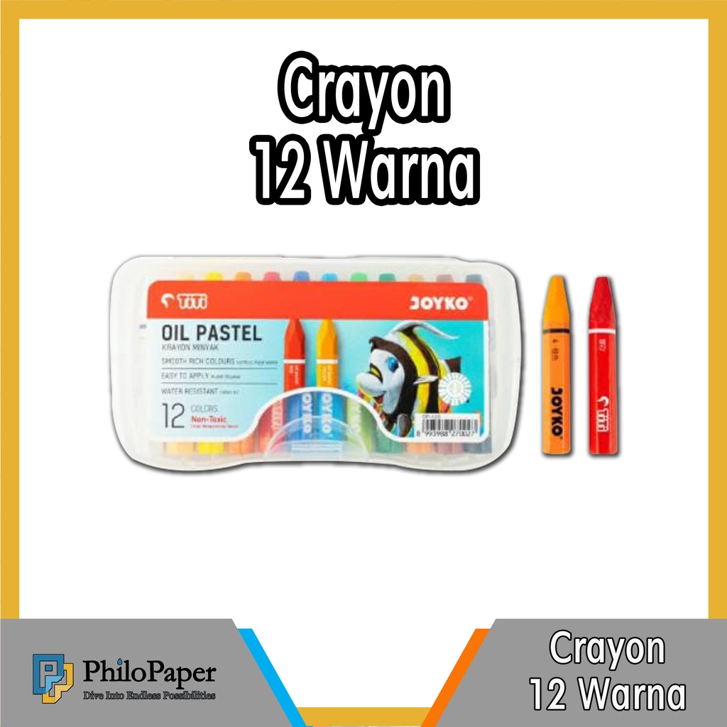 

ATK ~ Crayon Titi / Joyko Isi 12 / Krayon Warna Original