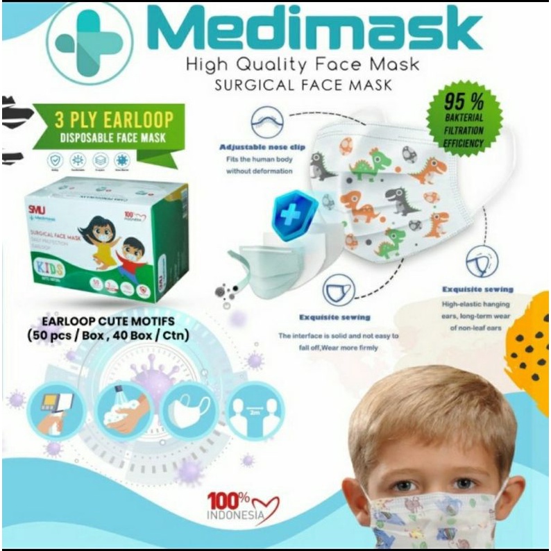 MEDIMASK Kids 3PLY Spec Surgical Mask