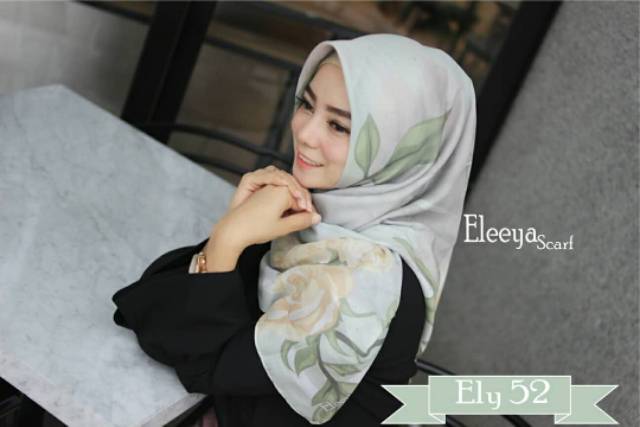 HIJAB SEGIEMPAT MOTIF ELY 52 II Eleeya Scarf