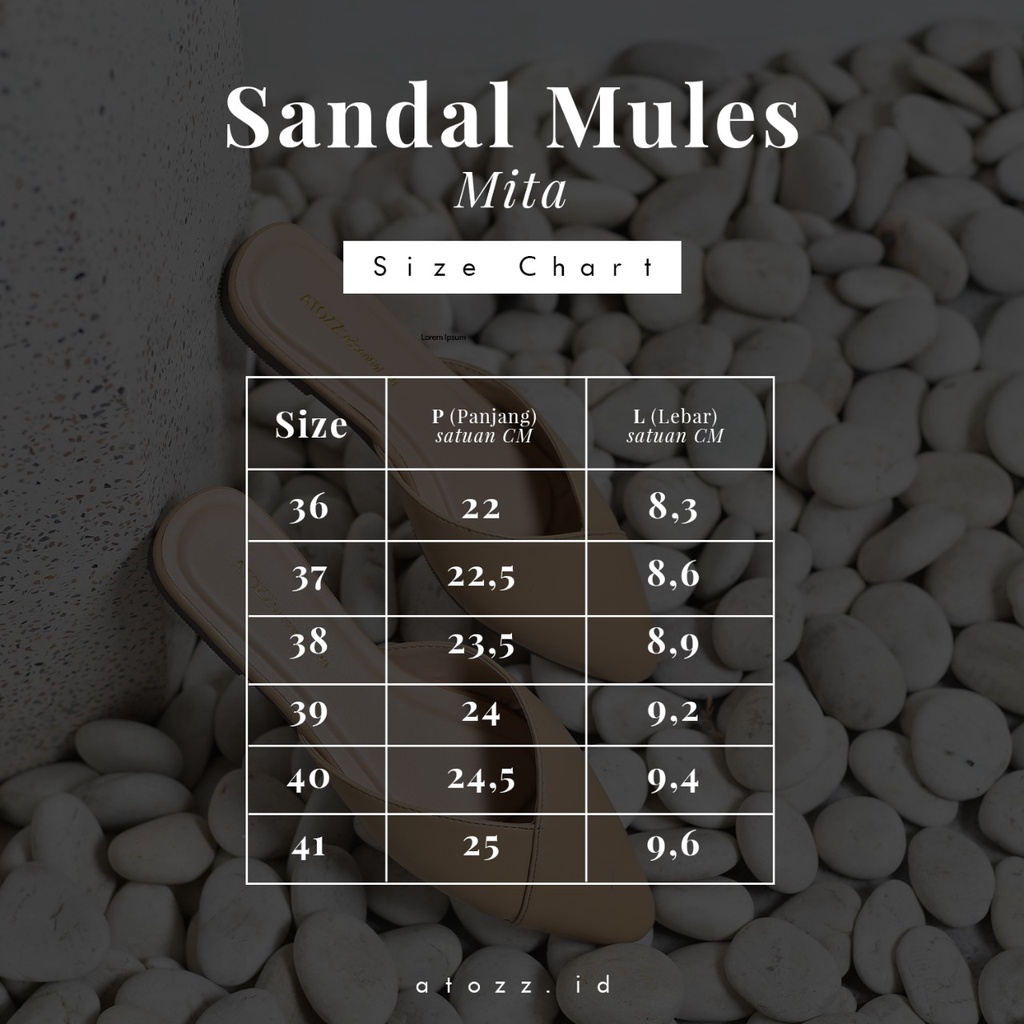 MITA - CREAM  ( Sandal Mules )