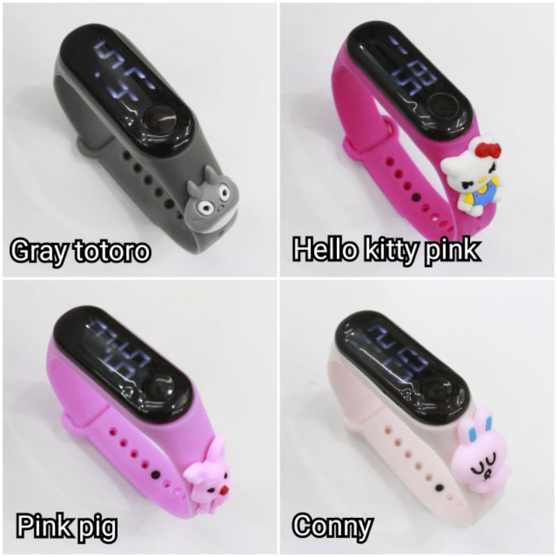 JAM TANGAN ANAK LED KARAKTER WARNA WARNI IMPORT MURAH