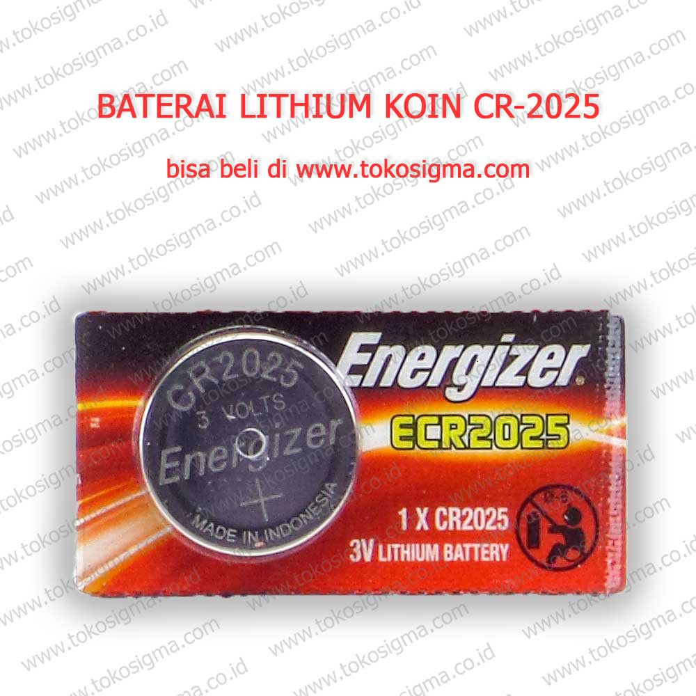 ENERGIZER CR 2025 3V LITHIUM COIN CELL BATTERY - Baterai koin kancing CR2025 ISI 2 PCS