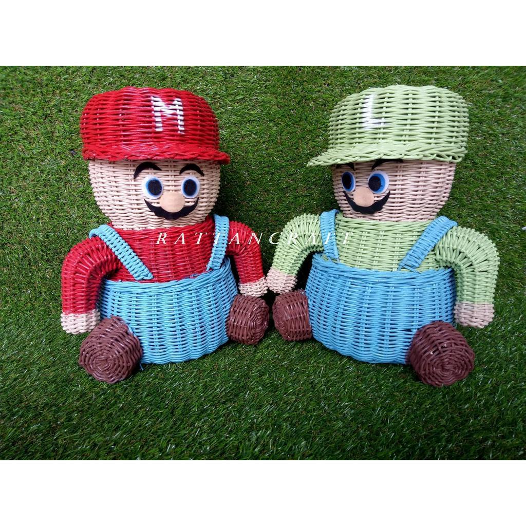 Rotan mario besar / Rotan karakter / Mario / Anyaman rotan