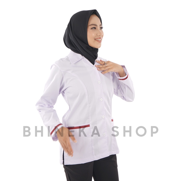 Baju Dinas Putih Wanita PDH Putih Kemeja Kerja Pns Wanita Kemeja Dinas Putih Perawat Baju Putih PNS Wanita Seragam Putih PNS Kemeja Putih Kerja