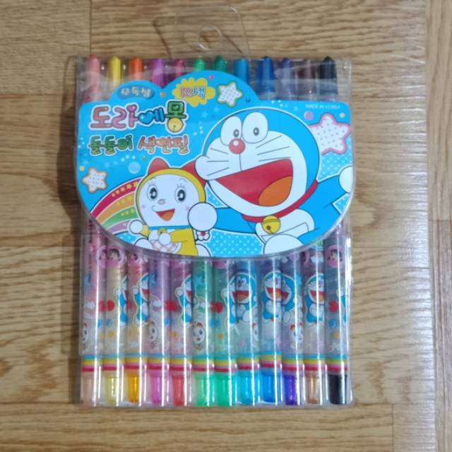 

ORI KOREA Crayon 12 C Doraemon READY STOCK