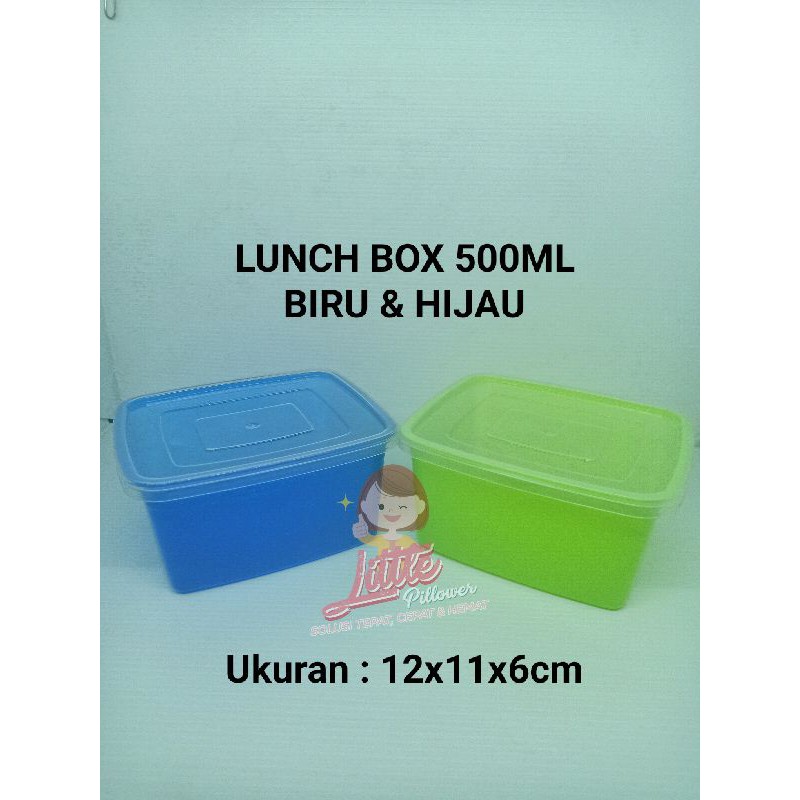 (500ML BIRU/HIJAU ISI 25PCS) Lunch box mini 500ml BIRU - Thinwall Kotak Makan -Food Container Bekal