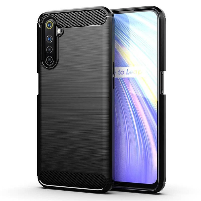 NEW REALME 7/REALME 7i/REALME 7 PRO/REALME 6/6i/6 PRO/5/5i/5 PRO CASE SOFTCASE BLACK CARBON