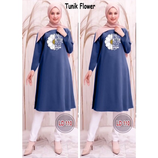 PIK - Tunik Flower XL / TUNIK WANITA/ PAKAIAN WANITA/ TUNIK MURAH