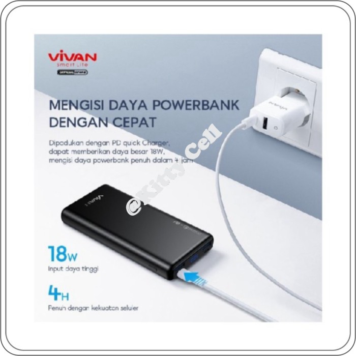 Vivan VPB-H15 15000mAh LED Display Powerbank Type-C Micro Dual Input
