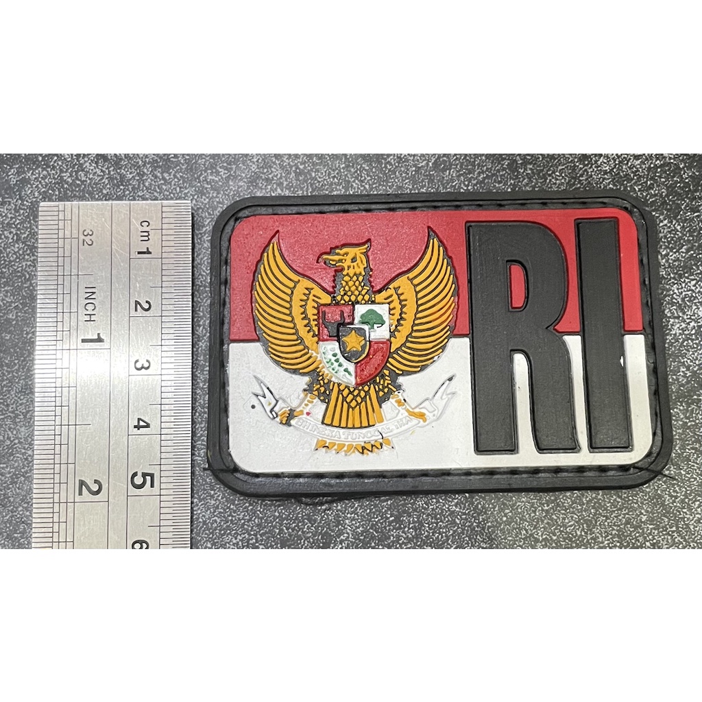 Patch Indonesia Garuda - Patch Velcro RI - Prepetan RI Garuda -  Velcro Karet