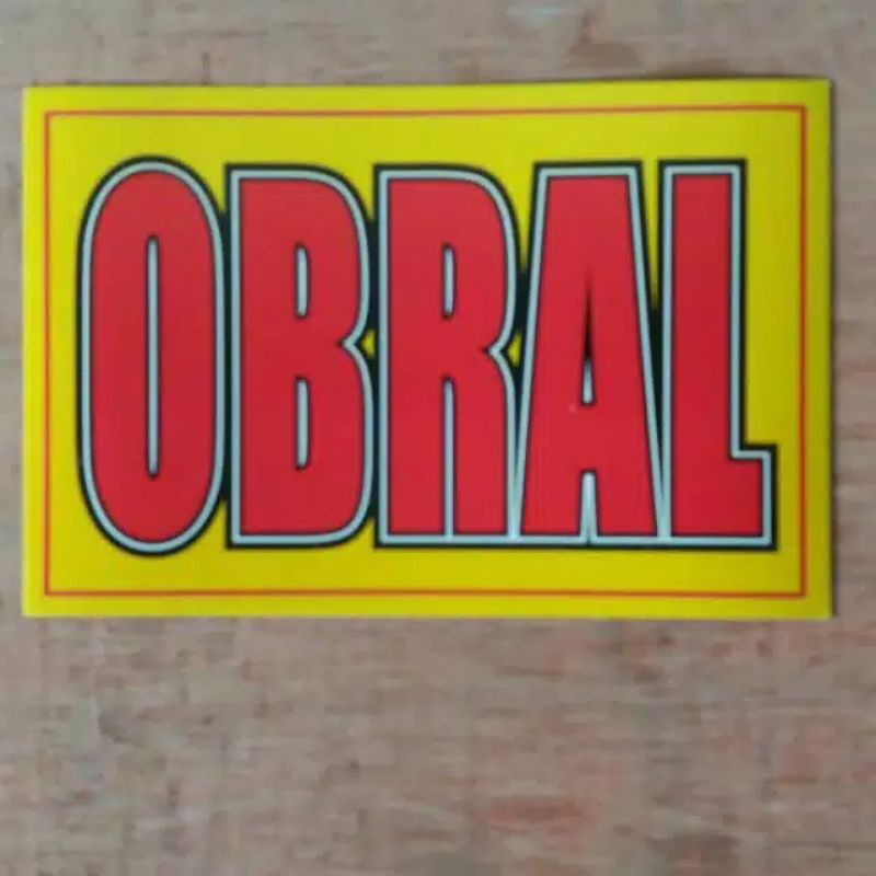 

Kertas Obralan Harga Bandrol Harga Hang Tag Promo Tulisan Obral