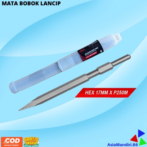 Mata Bor Bobok Beton Lancip 17x250mm / YUKIDO ELECTRIC HAMMER DRILLING BIT /MATA BOR BETEL MATA BOR 