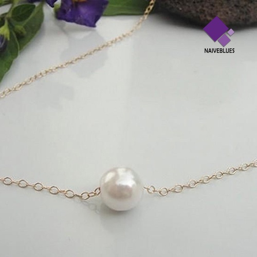 Kalung Choker Bahan Alloy Warna Silver Aksen Mutiara Imitasi Untuk Wanita