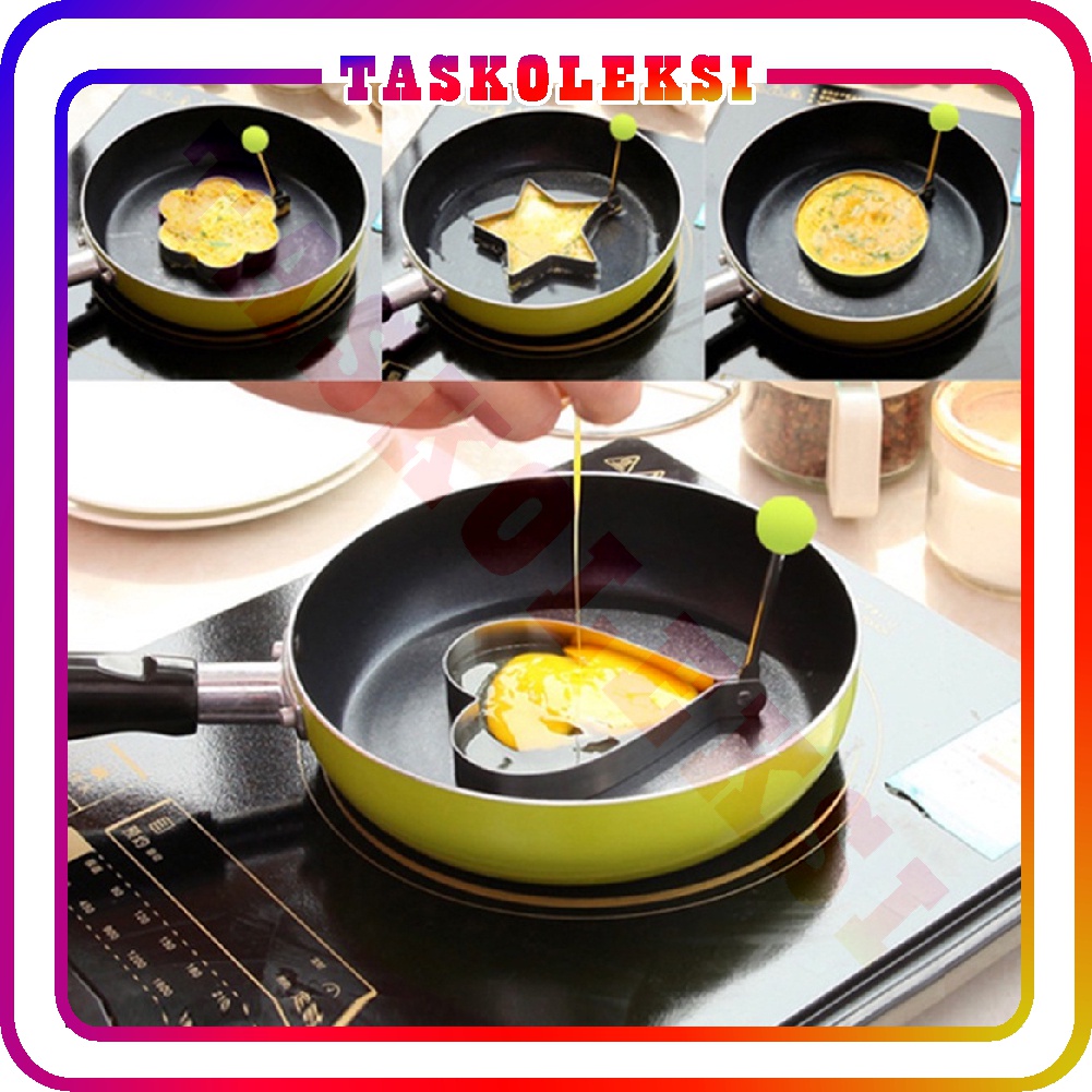 ☛TK☚ Cetakan Telur Karakter Telor Ceplok Mata Sapi Dadar Goreng Stainless Steel Pancake R764