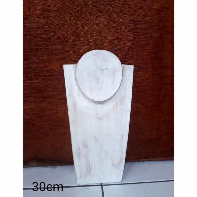 ___] Display kalung kayu Tempat pajangan kalung accessories kayu