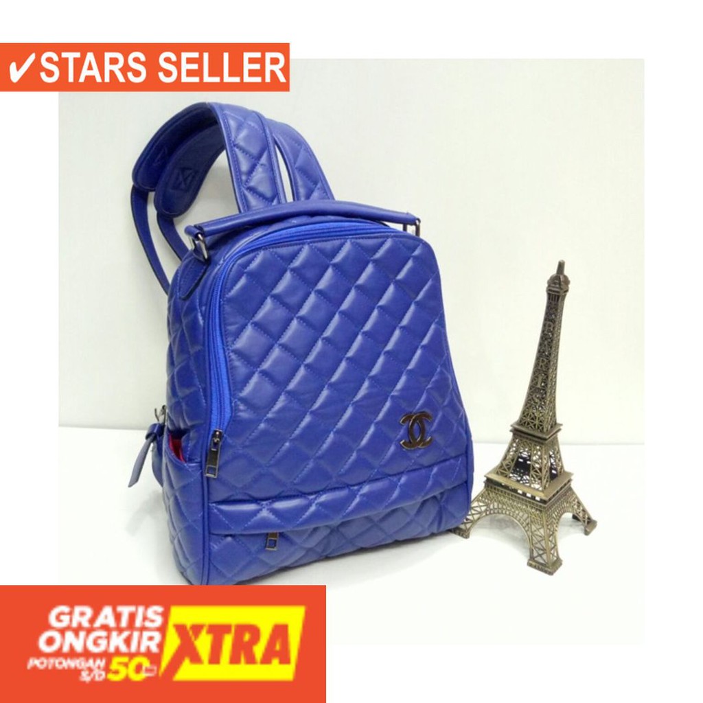 ORIGINAL TAS CHANEL RANSEL POCKET BAHAN TEBAL QUALITY SUPER BAGUS BANGET