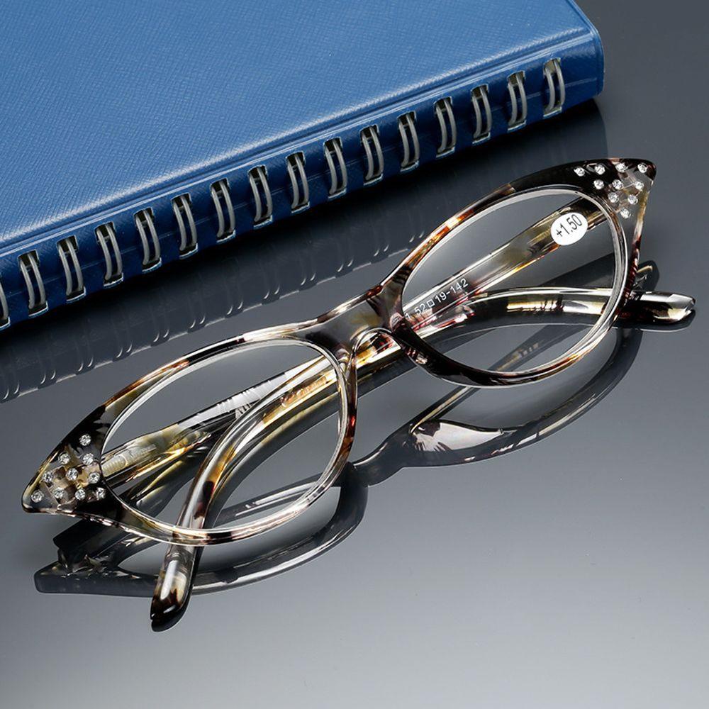 Mxbeauty Wanita Kacamata Baca Travel Vision Care Bunga Berlian Imitasi Baca Pembesaran Kacamata Presbyopia