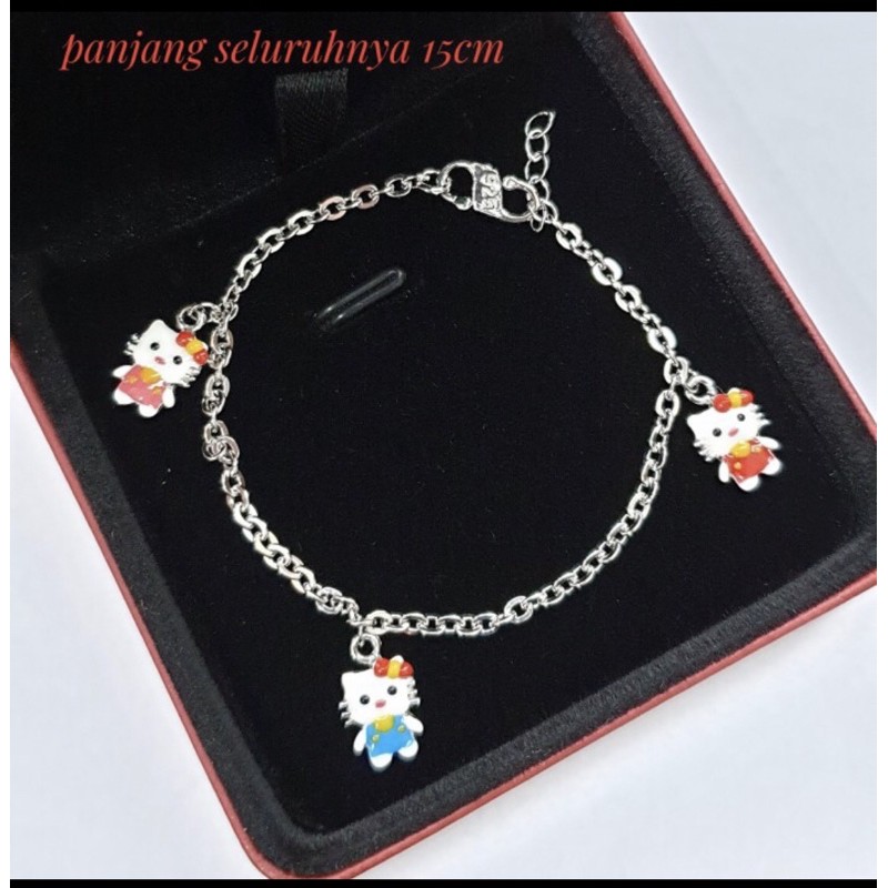 Gelang tangan anak / bayi gelang tangan perak 925 gelang tangan anak hellokitty perak 925