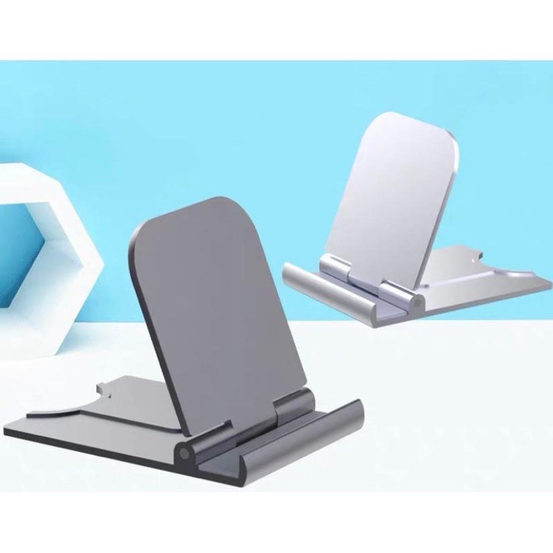 Phone standing foldable bahan aluminum/stainless steel kualitas terbaik