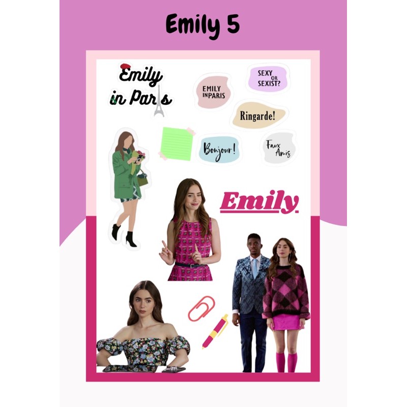 Sticker Pack Emily In Paris Tumblr Cute Aesthetic murah