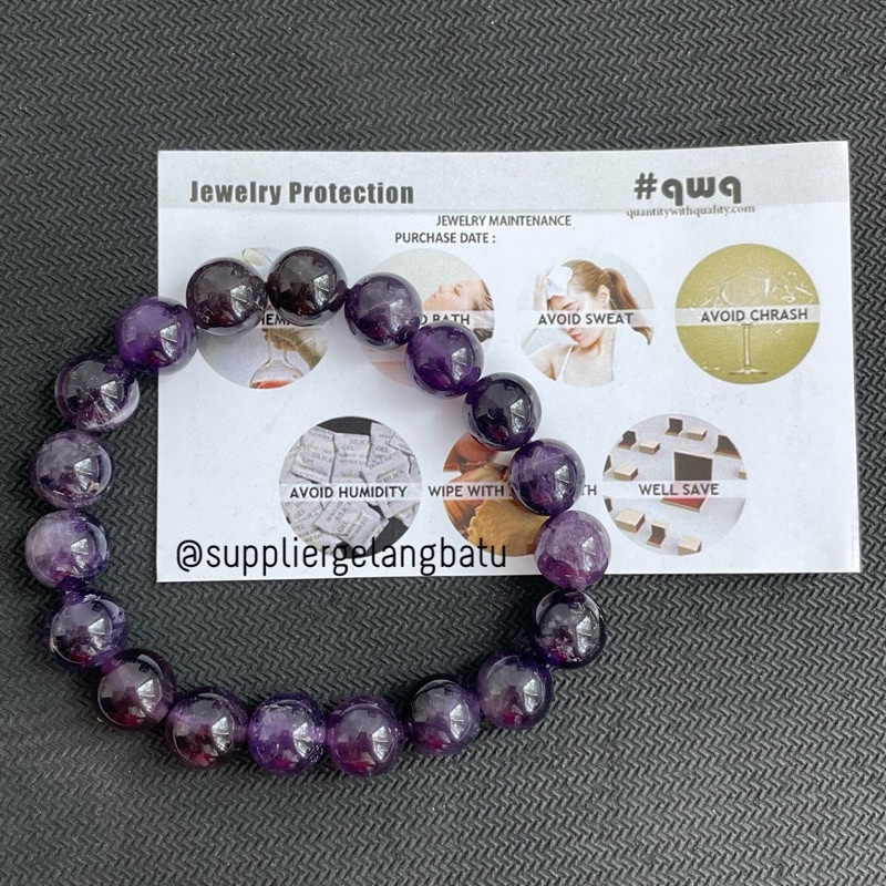 GELANG Fluorite DARK PURPLE florite UNGU 10MM