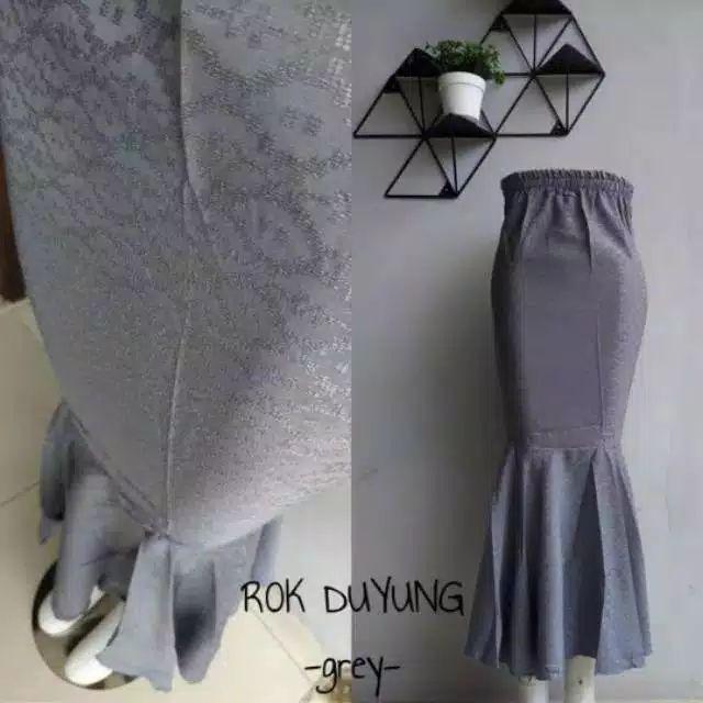 Realpict!!! Rok Duyung Polos Bhn Doby All Size,pinggang Full Karet