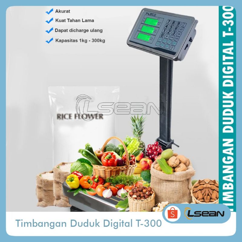 TIMBANGAN DUDUK DIGITAL KAPASITAS 300KG | BISA DICHARGE ULANG