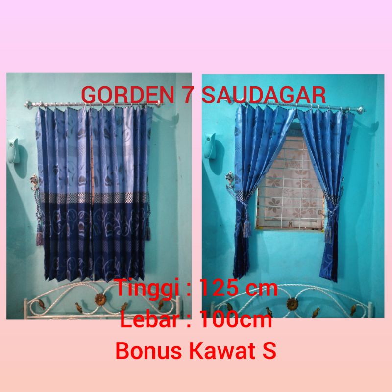 Gorden Jendela Pendek Bunga Gorden Kecil Jendela Kamar Tidur Ukuran L 100cm X P 125cm
