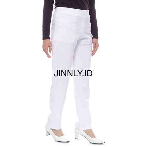 Celana Kerja Kantor Wanita Putih Formal Slimfit Celana Wanita