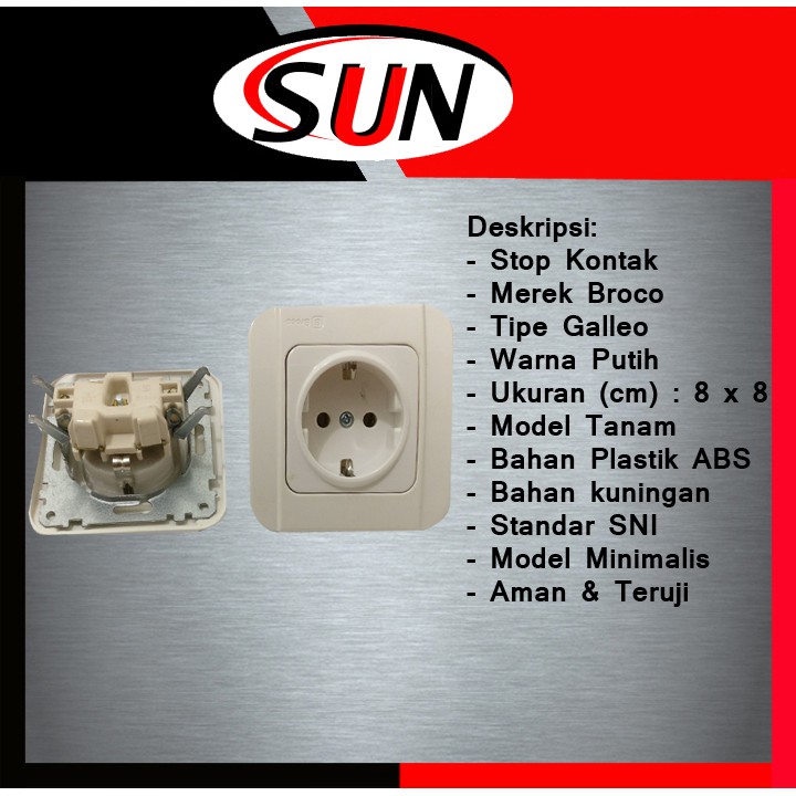 Stop Kontak Socket Outlet Colokan Listrik Galleo Broco