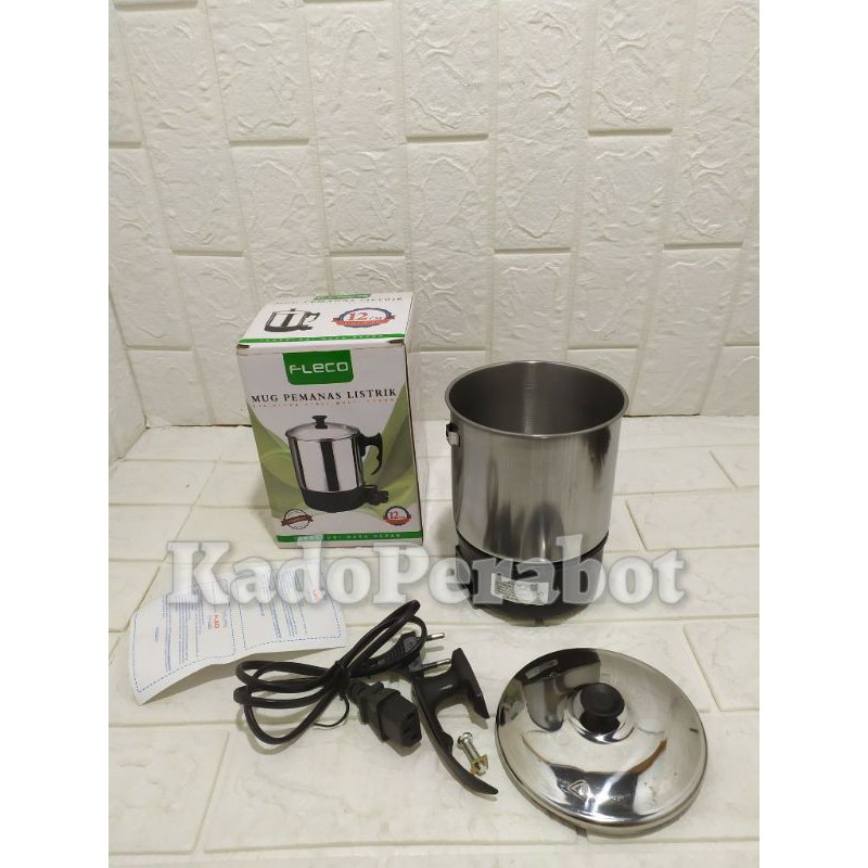 mug listrik FLECO 12 cm - teko masak air - pemanas air - panas mini