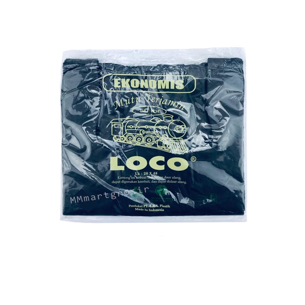 Loco / Kantong Plastik Hitam / Kantong Kresek ekonomis / Uk.28x48