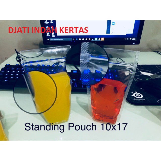 KUALITAS BAIK!!! Packaging (Uk.10 x 17) - Standing Pouch Bening Seal Lebar  - 1 Pack isi 50 lbr