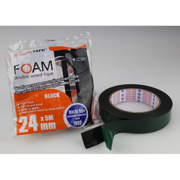 Isolasi Double Tape Foam  Nachi 24 mm x 5 m Shopee Indonesia