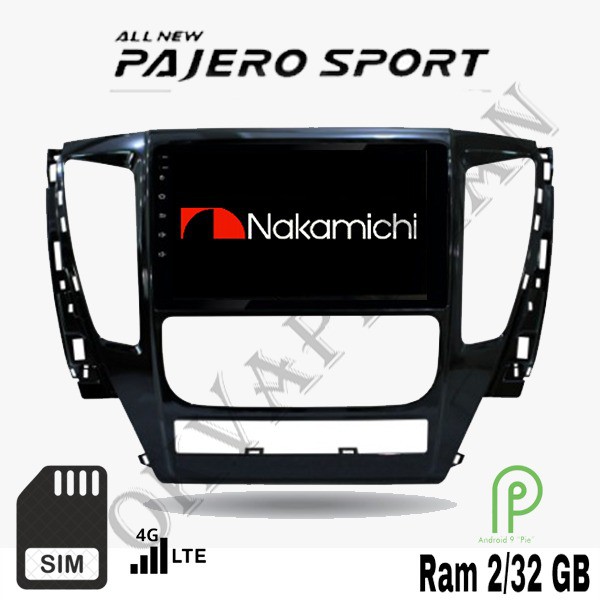 Nakamichi Android 9 inch 4G WiIFI Bluetooth OEM Pajero Sport Head Unit