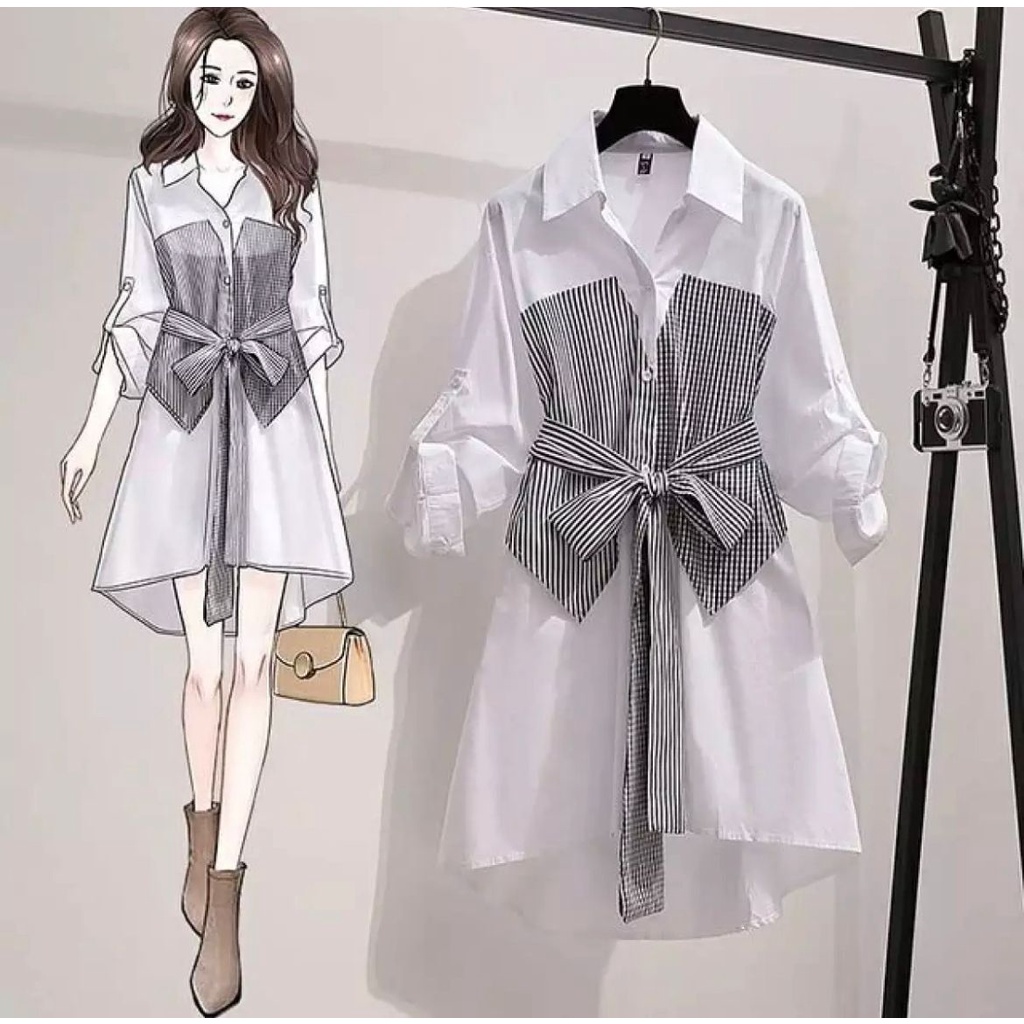 Via Tunik Bahan Wollycrepe Katun Atasan Wanita Terbaru 2021 Kekinian Atasan Tunik Wanita Korean Styl