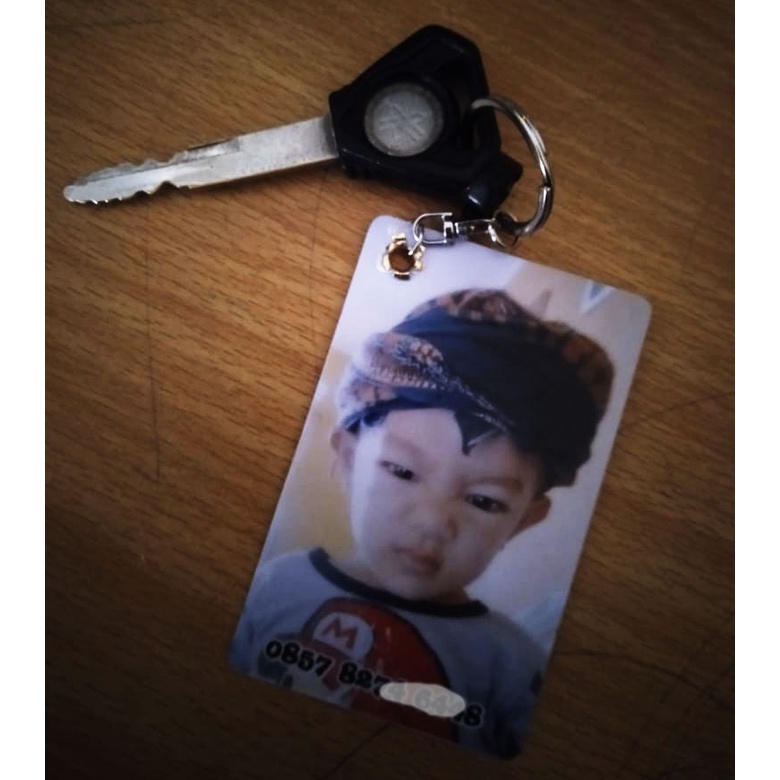 ganci gantungan kunci pvc custom foto