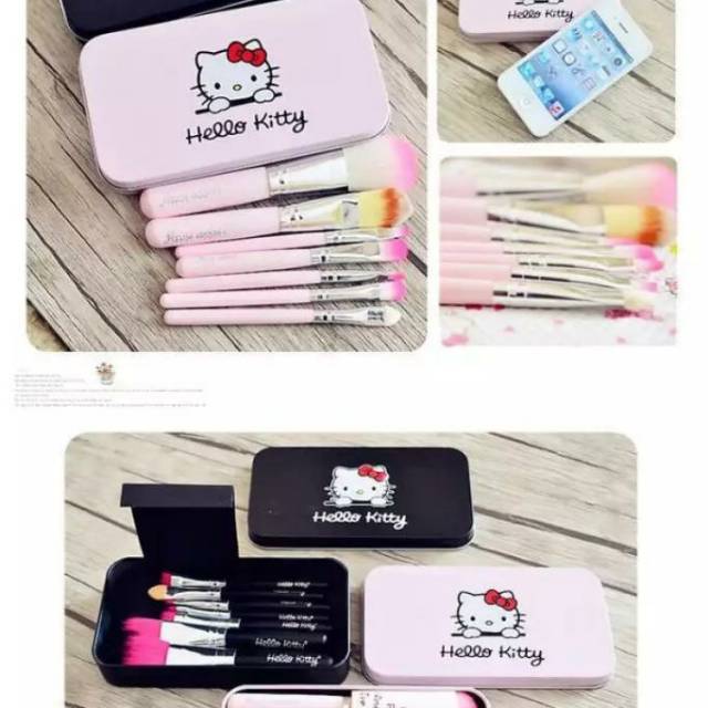 KUAS HELLO KITTY 7 IN 1, ALAT MAKEUP, BRUSH MAKE UP, ALAT KECANTIKAN