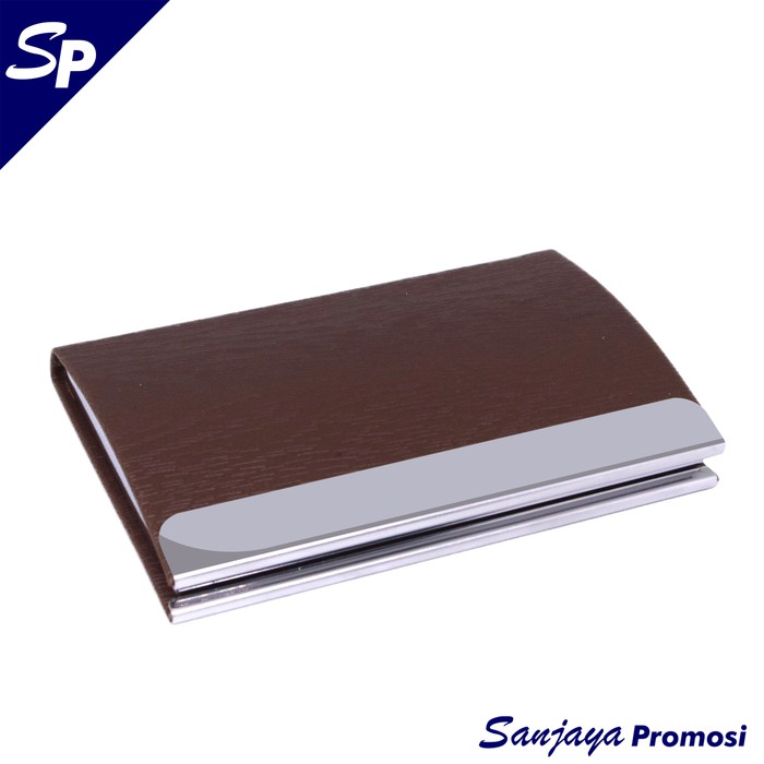 

Tempat Kartu Nama / Name Card Holder Kulit Motif Serat Kayu - Cokelat
