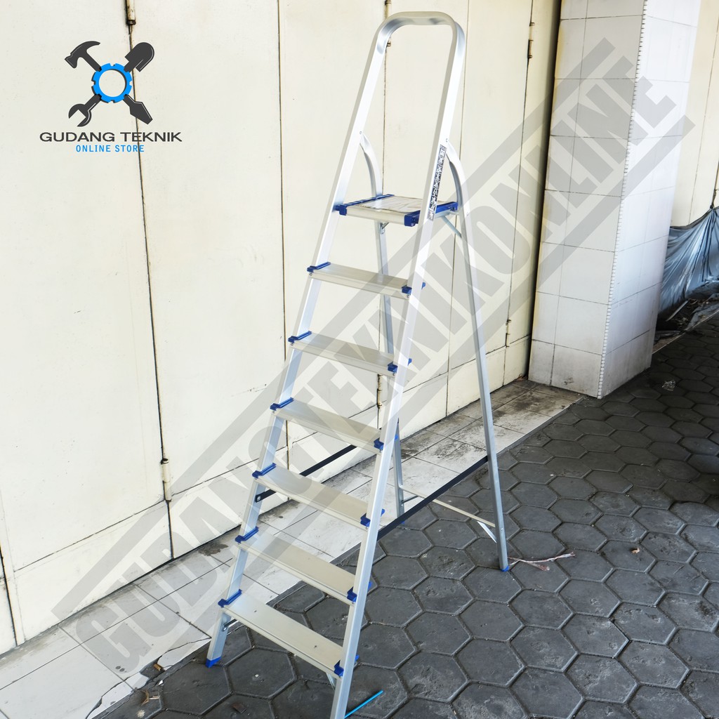 Tangga Rumah Alumunium Almunium 7 Step Mollar / Tangga Lipat 7Step Mollar Household Ladder Mollar