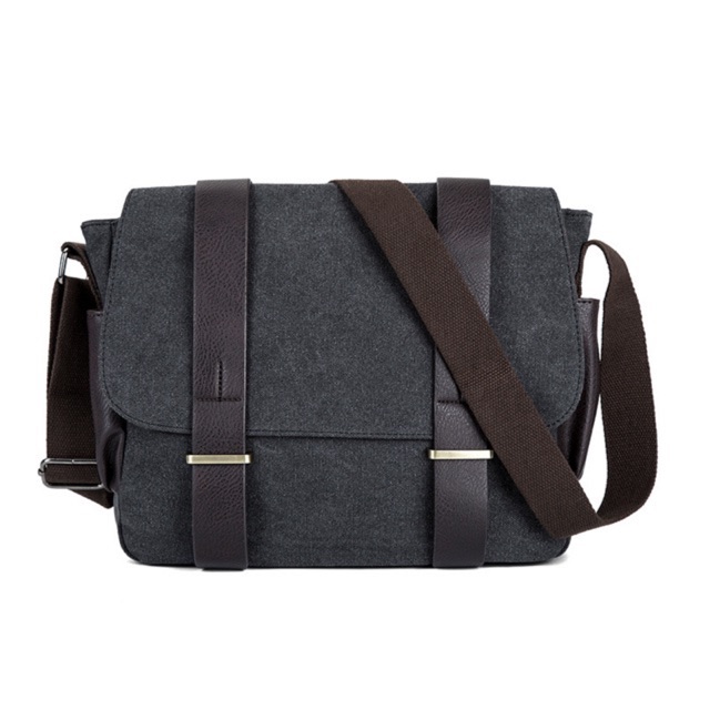 Tas Selempang Pria Canvas Messenger Bag