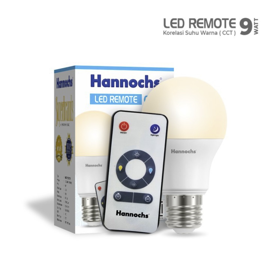 Hannochs Lampu Led Remote 9 Watt CCT